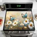 Stove Top Covers for Electric Stove: Heat Resistant Protector Glass Stove Top Expands Counter Space, Stylish Kitchen Decor (J2483)