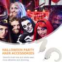 Beaupretty 1 Pair Sheep Horns Hair Clips Fancy Devil Horn Hairpin Horns Headwear Halloween Hair Clip Cosplay Costume Party Hair Accessories for Women Men (White)