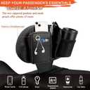 FOVPLUE Rider Backrest w/Organizer Storage Bag, Adjustable Detachable Plug-in Driver Backrest for Harley Touring CVO Road Glide Street Glide Tri Glide Electra Glide Road King 2009-2025, Style#1