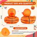 Deekin Rubber Ducks 2 Inch Bulk Sport Party Favors for Team Events Decorations Birthday Party Supplies Club Player Gift(50 Pcs,Basketball Texture)