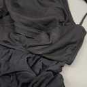 Viottiset Women's Ruched High Cut One Piece Swimsuit Tummy Control Bathing Suit Monokini (Large, Black)