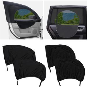 4PCS Car Window Shades with Zipper,Breathable Car Window Cover Baby Window Shades for Car,Camping Essentials Side Window Sun Shade for Privacy Protection Fits Most Cars
