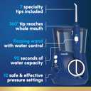 Waterpik Aquarius Water Flosser For Teeth Cleaning, Gums, Braces, Dental Care, Electric Power With 10 Settings, 7 Tips For Multiple Users And Needs, ADA Accepted, Blue WP-663