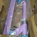 Scooters for Kids with Light-Up Wheels, Stem and Deck, Lightweight Foldable, 3 Adjustable Height Scooters for Kids 8-12, purple