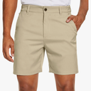 PULI Men's Golf Dress Shorts Flat Front Hybrid 7 Inch Lightweight Quick Dry Chino Casual with Pockets Size 36