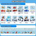 24 Packs Valentines Day Gifts for Kids with Sea Animal Building Blocks, Valentines Day Cards for Kids School Exchange, Bulk Valentines Toys for Boy Girls Classroom