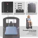 Apellia 20-Inch Carry-on Luggage with Foldable Seat Ride-on Suitcase for Kids 4-8 & Adults, TSA Lock, USB Charger Port, 360 Spinner Wheels, Cabin Approved Expandable Suitcase, Grey