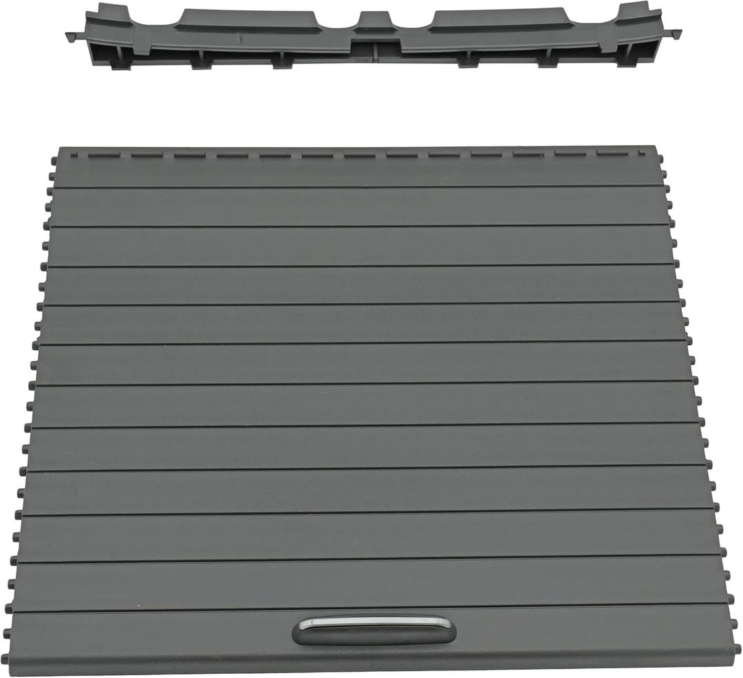 Center Console Cup Holder Slide Roller Blind Shutter Cover for Mercedes Benz ML GL GLS GLE W166 Black Center Console Roller Blind Cover Replaces # 1666805802