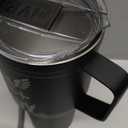 30oz Navy Tumbler Double Wall Vacuum Insulated Stainless Steel USN Travel Mug with Handle | Navy 30oz w/Handle