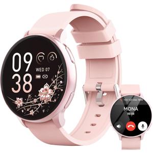 Smart Watch for Men Women Fitness Tracker with 100+ Sport Modes, Activity Trackers for iOS/Android Waterproof/Heart Rate/Sleep/Steps Monitor/Pedometer Monitor Monitor (Pink)