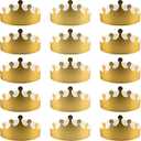 IFAMIO 25 Pieces Golden King Crowns Gold Foil Paper Party Crown Hat Cap Foldable Party Crowns for Birthday Celebration Baby Shower Photo Props New Year Wedding Anniversary