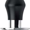 Normcore 58.5mm Coffee Tamper V4.1 Mini, Spring-Loaded with Click Feedback, Self-Leveling Stainless Steel Flat Baffle, Compatible with 58mm Espresso Machines Portafilter, Black