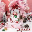 Yarcony Christmas Wrapping Paper Roll, Silver Wrapping Paper, Reversible Funny Santa Claus Theme Christmas Gift Wrap with Metallic Shine for Holiday, Gift Packaging, Celebrations (17 Inch X 33 Feet)