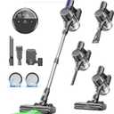 Ultenic Cordless Vacuum Cleaner, 550W 50Kpa Stick Vacuum with Car Dashboard Screen, Tangle-Free Brush for Pet Hair, Max 45mins Runtime, LED Display Tools for Hard Floor, Carpet, Car Cleaning, U12