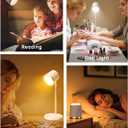 Rechargeable LED Desk Lamp, Magnetic Wall Mount LED Light, Dimmable Cordless Reading Lamp with Adjustable Brightness & 3 Color Modes for Reading, Working, Bedroom, Hallway