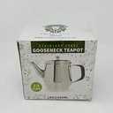 Stainless Steel Gooseneck Tea Pot w/Vented Hinged Lid, 18 Fluid Ounces (2-3 Cups) by Pride Of India