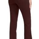 Rammus Womens High Waist Yoga Dress Pants with Pockets Stretch Work Pants for Women Bootcut Leg Slacks for Office Casual (Small, Brown)