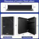 Bathroom Medicine Cabinet with 16"x20" Stainless Steel Framed Mirror,Recessed or Surface Mounted Bathroom Mirror Cabinet,Storage Cabinetfor Bathrooms, Guest Rooms, Apartments, Farmhouse Decor