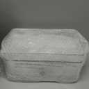 Havawish Ice Storage Bin and Flexible Scoop Set Plastic Freezer Bin with Pull out Handle Storage Bucket Clear for Container with Scoop (Gray,10.83 x 7 x 4.33 in,Classic)