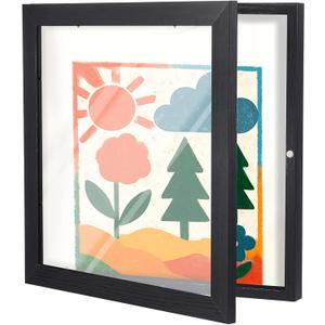 T-Shirt Frame Display Case 13 X 13 Jersey Shadow Box Display Case for Wall Mount or Desktop T-Shirt Picture Frame 1" Depth of Usable Space Shadow Box for Football Baseball Basketball Jerseys