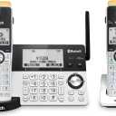 VTech IS8151-2 Super Long Range 2 Handset DECT 6.0 Cordless Phone for Home with Answering Machine, 2300 ft Range, Call Blocking, Bluetooth, Headset Jack, Power Backup, Intercom, Expandable to 12 HS