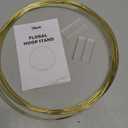 TEKXYZ 14 Inch Gold Metal Floral Hoops with Transparent Acrylic Bases for Table Centerpiece Decoration - Pack of 10