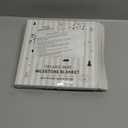 Organic Baby Monthly Milestone Blanket for Boy or Girl with Month Marker - Elephant Milestones Blanket, 1-12 Months, Gender Neutral, 47" X 47"