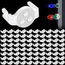 2025 Upgraded Magnetic Christmas Light Clips, 100 Pack Extra Strong Magnetic Clips Hooks for C9 C7 Christmas Lights, Magnet Christmas Light Clips for Metal Roof Gutters Outside Patio Holiday Lighting