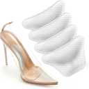 Plantar Fasciitis Relief Arch Support Insert Soft Gel Arch Pad Adhesive Orthotic Shoe Insole for Flat Feet & High Arch Support Cushions for Flats Sandals Trim to Fit - 2 Pairs (Med Arch-1CM/0.4", Clear)