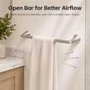 Modern 24 Inch Towel Bar, Wall Mount Holder, Brushed Nickel