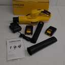 Leaf Blower Cordless with 2 Batteries and Charger, 21V Electric Leaf Blower with 2 Speed Modes, 2.0Ah Lightweight Battery Powered Blowers for Lawn Care, Patio, Blowing Leaves (Yellow)