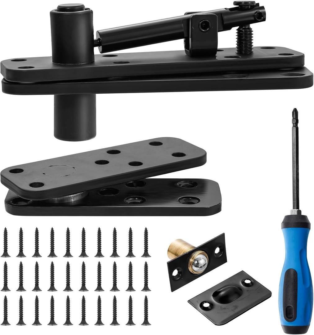 Hidden Door Hinge, Heavy Duty Door Hinge, Pivot Hinge, 570Lbs Load-Bearing, Solid Stainless Steel, Swinging Pivot Hinge 360Rotation Hidden Door Hardware for Secret Hidden Door Bookcase Hinges