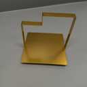 Bunny Napkin Holder for Tabletop, Decorative Square Plastic Rabbit Paper Towel Dispenser - Compact for Kitchen Counter, Home Bar, Farmhouse & Restaurant Table Decor (GOLD)