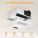 Premium Bathroom Vent Fan | Powerful Exhaust Fan with Light | Multi-Functional Ventilation System for Home Bathrooms | Quiet 30dB Operation, Energy-Efficient Design & Easy Installation