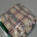 KOOLTAIL Dog Raincoat Hooded Slicker Poncho with Leash Hole, Raincoat for Small Medium Dogs, Waterproof Doggie Rain Jacket with Reflective Strip, Adjustable Breathable Plaid Puppy Rainwear-Beige M