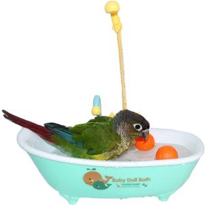 Petlex Bird Bathtub Parrot Bath Fountain Indoor Automatic Bathtub with Faucet Bird Bath Shower Bird Bathing Tub for Parakeet Conure Budgie Cockatiel Lovebird