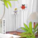 Urban Deco 16PK Table Number Holders Place Card Holders 12 Inch Table Card Holders Steel Card Holders for Photos, Food Signs, Memo Notes, Weddings, Restaurants, Birthdays Silver