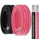 4 Gauge Marine Wire 4 AWG Marine Grade Wire Include 4 Gauge 25FT Red & 25FT Black,4 AWG Tinned Copper Oxygen-Free Boat Electrical Wire for Automotive/RV/Camper/Trailer Outdoor Use