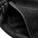 Men's Summer Graphic Sweat Shorts Drawstring Waist Gym Workout Shorts Black Small (Black, S)