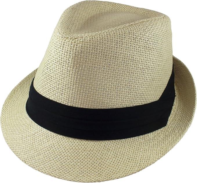 Men Women Unisex Men's Women's Classic Manhattan Structured Gangster Trilby Fedora Hat, Size: Small-Medium