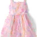 The Children's Place Girls Dressy Dress, Sleeveless (6-7, Bright Pink)