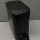 Cesun Small Bathroom Trash Can with Lid Soft Close, Step Pedal, 6 Liter / 1.6 Gallon Stainless Steel Garbage Can with Removable Inner Bucket, Anti-Fingerprint Finish (Matt Black)