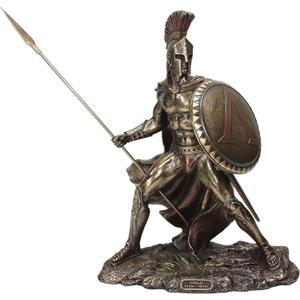 UNICORN STUDIO 13.5" Greek Military King Leonidas Statue Bronze Finish