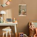 laveliabel Funny Frog Bathroom Poster Hanger Frame, Frog in Bathtub Banner Poster with Wood Hanger, Cute Whimsical Animal Botanical Aesthetic Wall Art Decor for Toilet Washroom Restroom, 12x16in