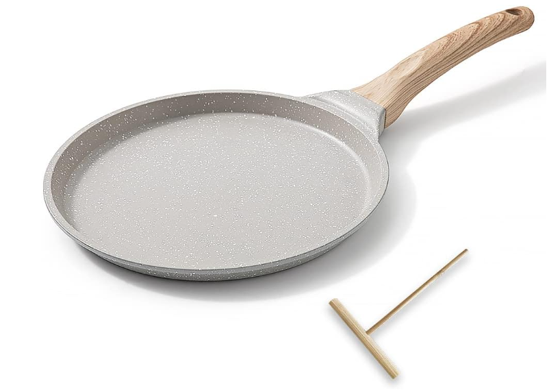 Bobikuke 8 inch Crepe Pan, Nonstick Pan for Crepes Omelette Tortillas, Dosa Tawa Tortilla Pan, Griddle Pancake Pan for Roti Indian, Induction Compatible