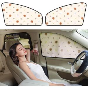 Aokway Car Window Shade (2Pack) UV-Blocker Magnetic Side Window Sunshade for Driver and Passenger | 99% UV Protection for Sedan/SUV | Roll Windows Down, Enhance Privacy & Comfort While Driving