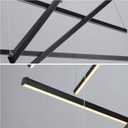 JAYMP Modern LED Chandeliers Dimmable Pendant Light Fixture for High Ceiling Living Room Dining Room Staircase Restaurant Sputnik Floating Sculptural Art Hanging Lamp (Black, 7-Lights Small)