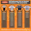 Hisencn Heat Plates - for Charbroil Performance 5 Burner Gas Grill 463448021, 463450022, 463451022, 463455021, 463449021, Grill Replacement Parts, G325-0002-W1 Heat Plates, Stainless Steel, 15.55"