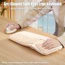 Split Ergonomic Keyboard Wireless with Cushioned Wrist & Palm Rest