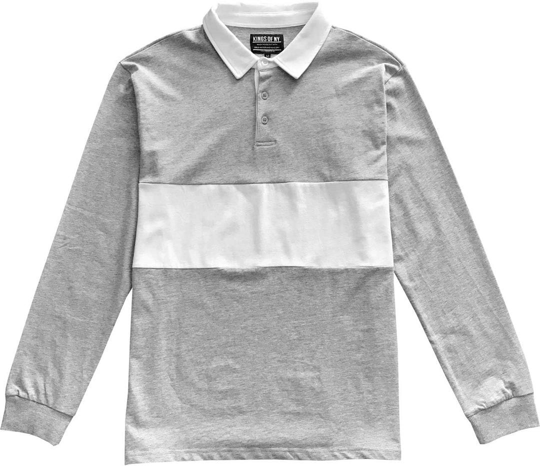 Classic Mens Long Sleeve Sports Polo, Size L